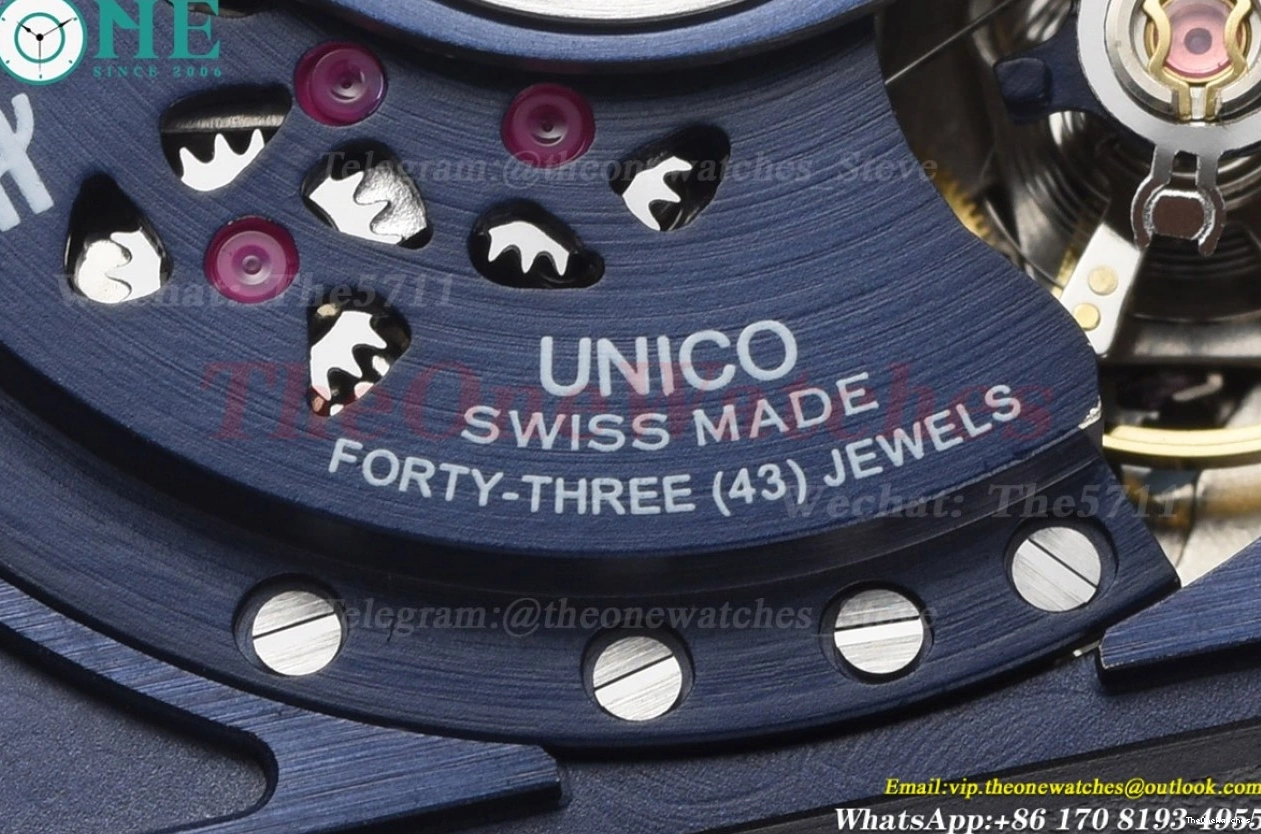 Cer HUB1280A Dial RU Square Skeleton 42mm SS Bang Blue BBF Unico 1230